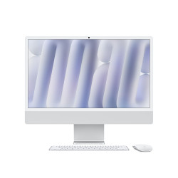 Apple 24-inch iMac with Retina 4.5K display, Nano-texture glass: Apple M4 chip with 10‑core CPU and 10‑core GPU, 256GB SSD, 16GB - Silver